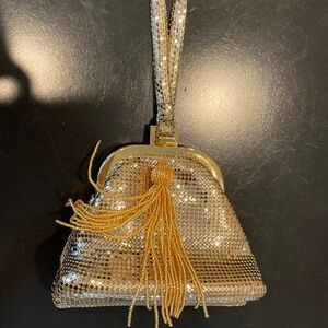 Talbots Gold Mesh Wrist Bag